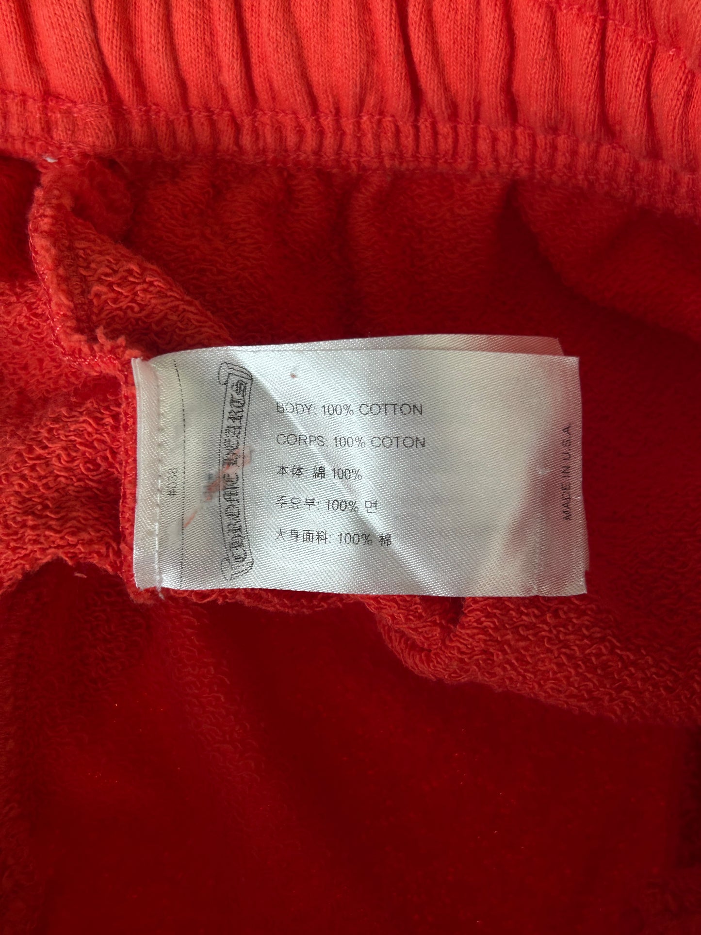 Chrome Hearts Matty Boy Red Spark Cargo Shorts