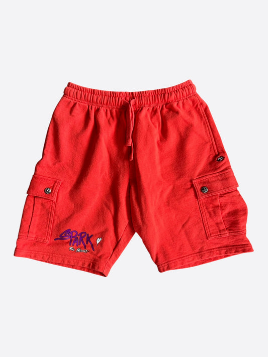 Chrome Hearts Matty Boy Red Spark Cargo Shorts