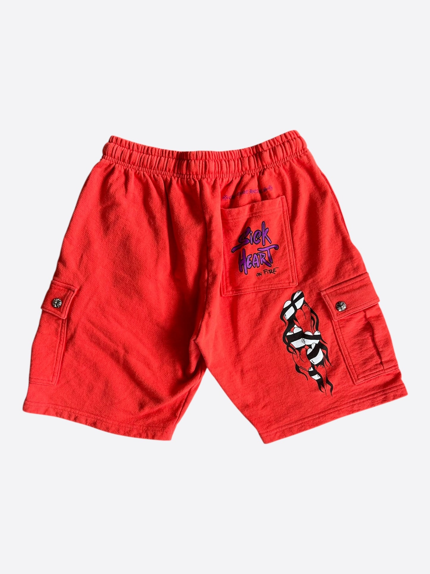 Chrome Hearts Matty Boy Red Spark Cargo Shorts