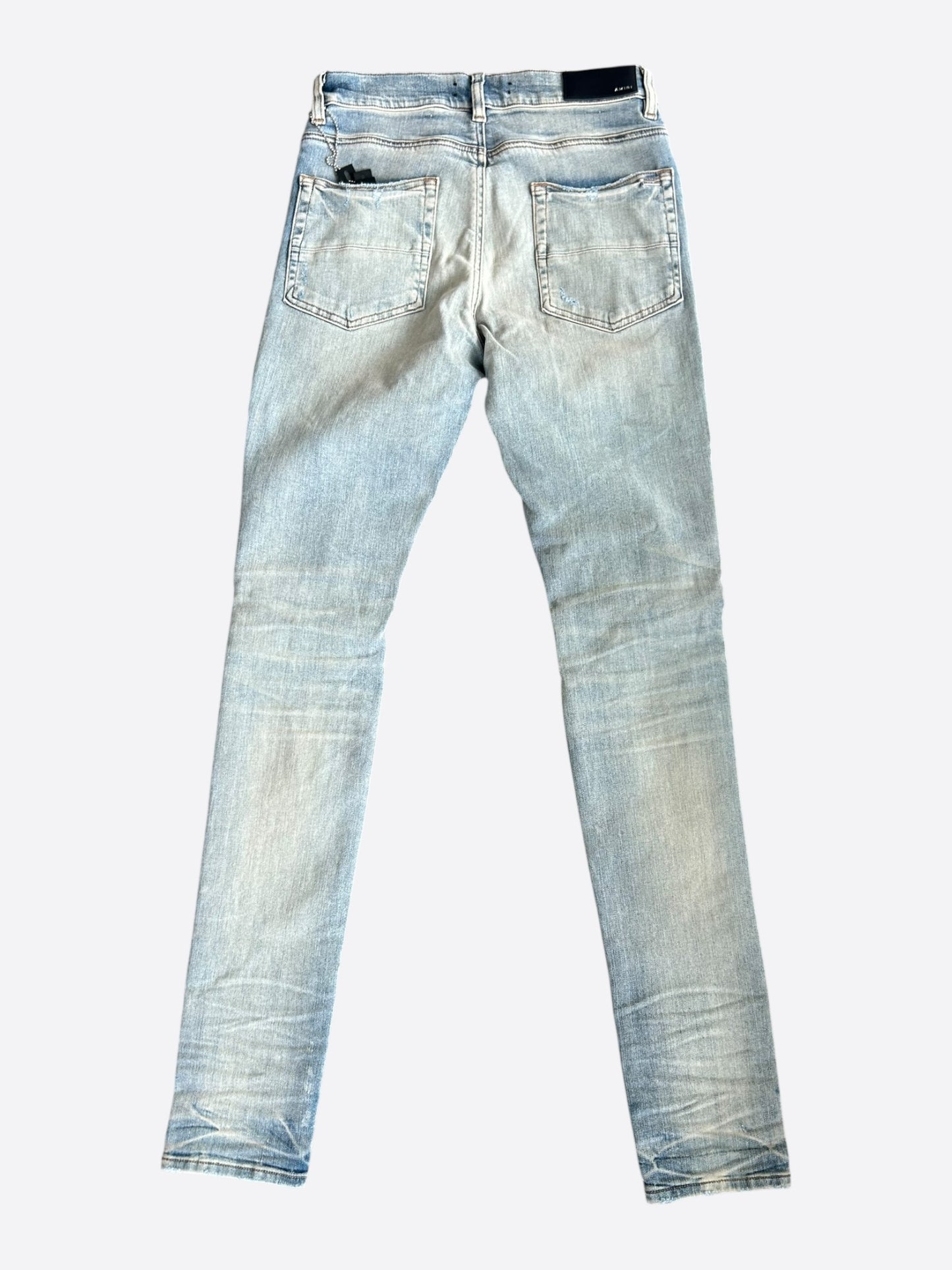 Amiri Blue & Multicolor Patch Distressed Jeans