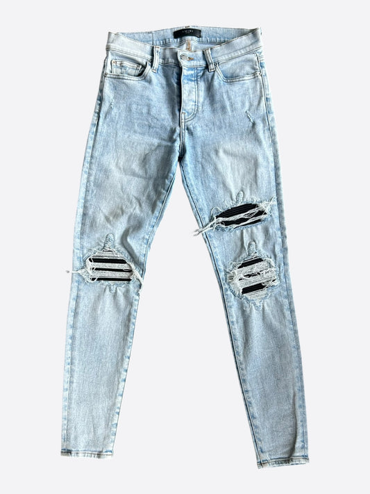 Amiri Light Indigo & Black Patch MX1 Jeans