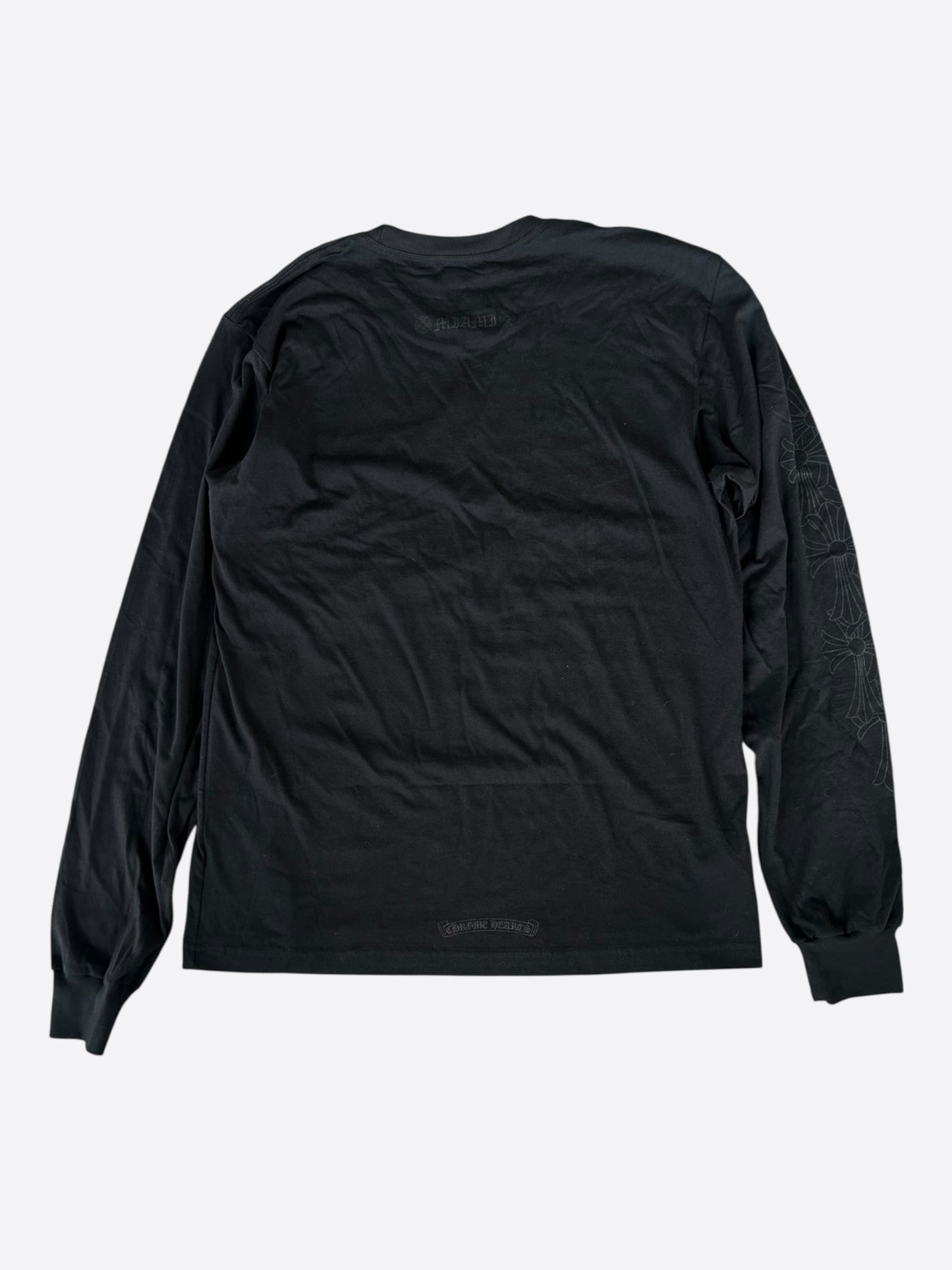 Chrome Hearts Black Miami Exclusive Cross Logo Longsleeve T-Shirt