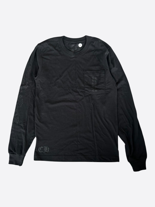 Chrome Hearts Black Miami Exclusive Cross Logo Longsleeve T-Shirt
