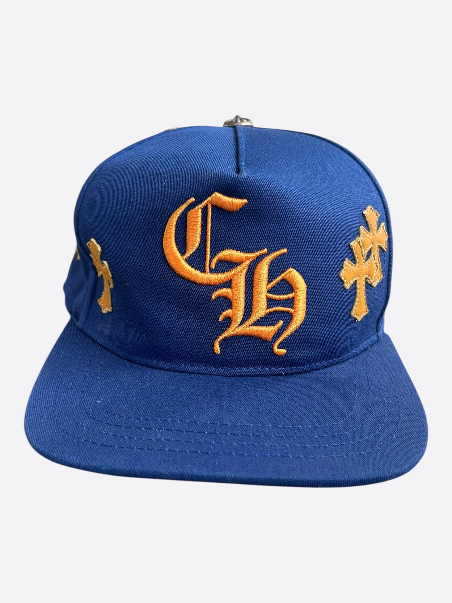 Chrome Hearts Blue & Orange Cross Patch Hat