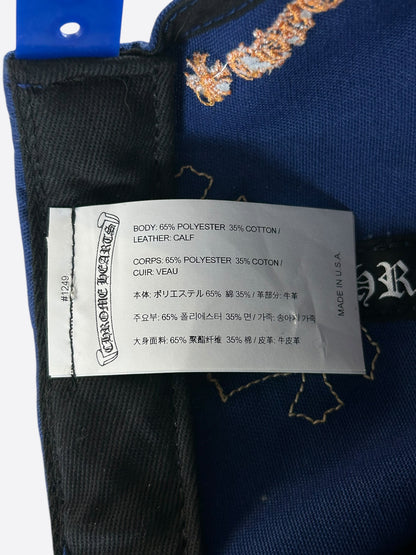 Chrome Hearts Blue & Orange Cross Patch Hat