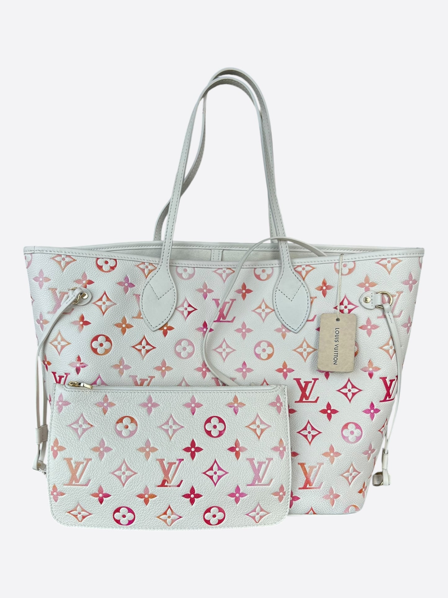 Louis Vuitton Beige Sunrise Aquarelle Empriente Monogram Neverfull MM