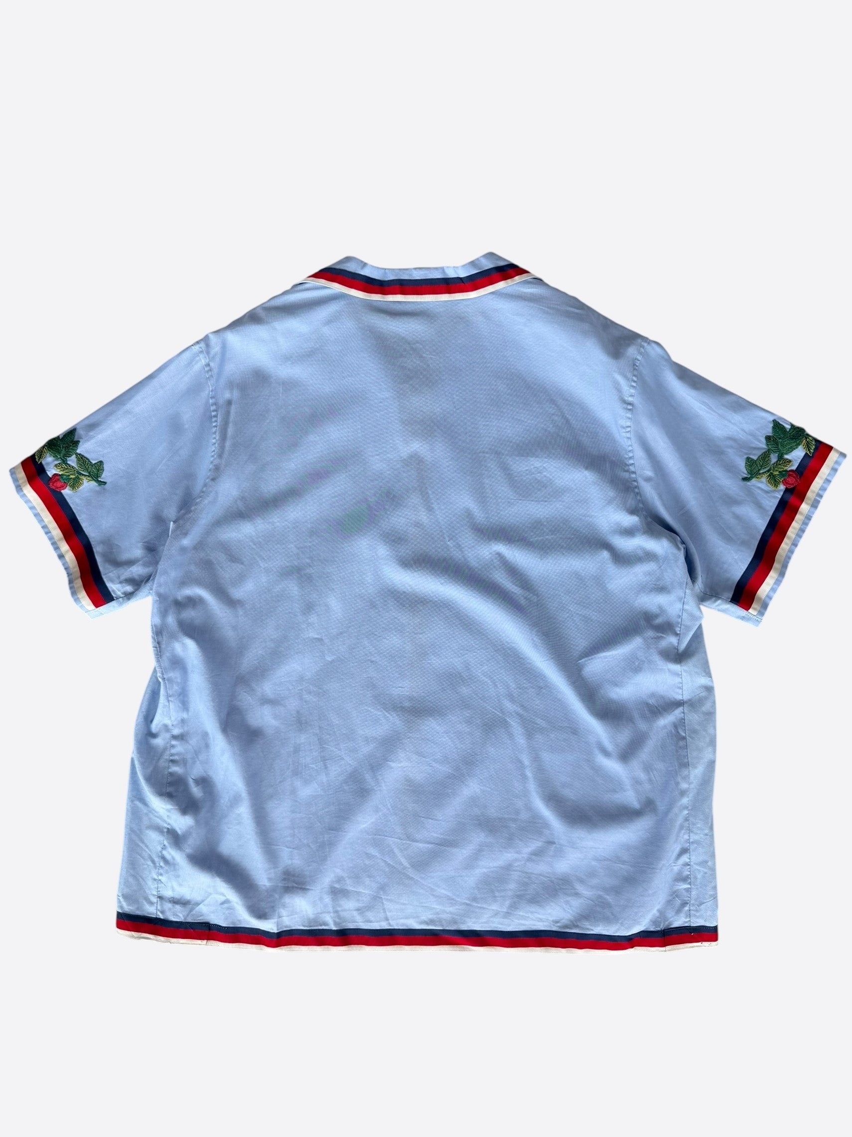 gucci tiger dress shirt Gucci Sky Blue Tiger Head Dress Shirt