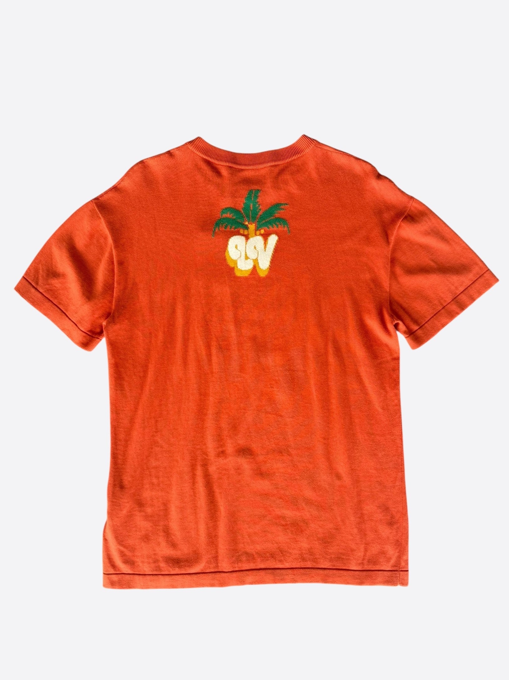 Louis Vuitton Orange Palm Trees Intarsia T-Shirt – Savonches