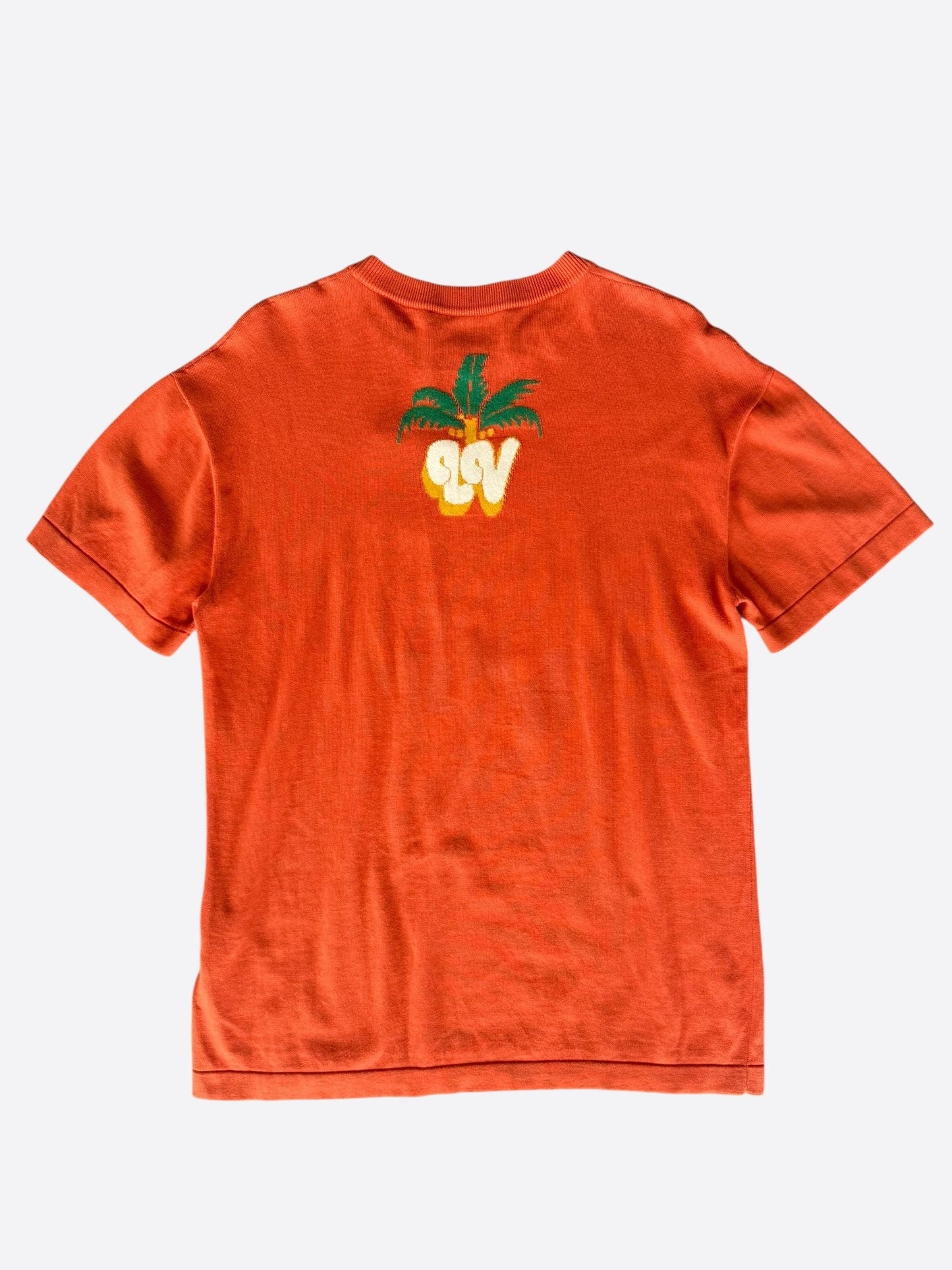 Louis Vuitton Orange Palm Trees Intarsia T-Shirt