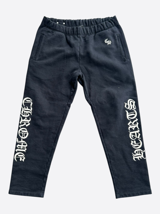 Chrome Hearts Black & White Embroidered Sweatpants