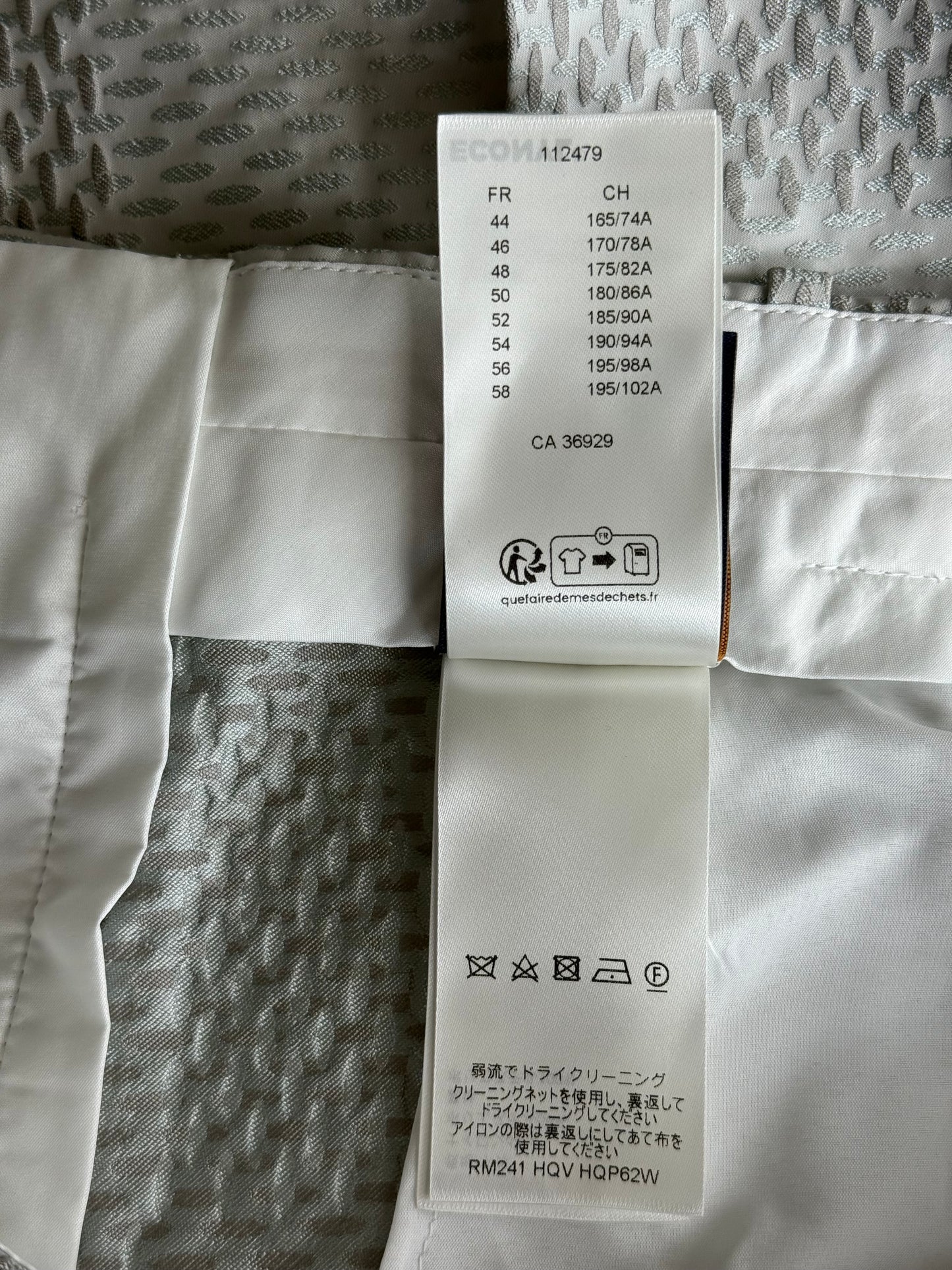 Louis Vuitton White & Grey Giant Damier Pants