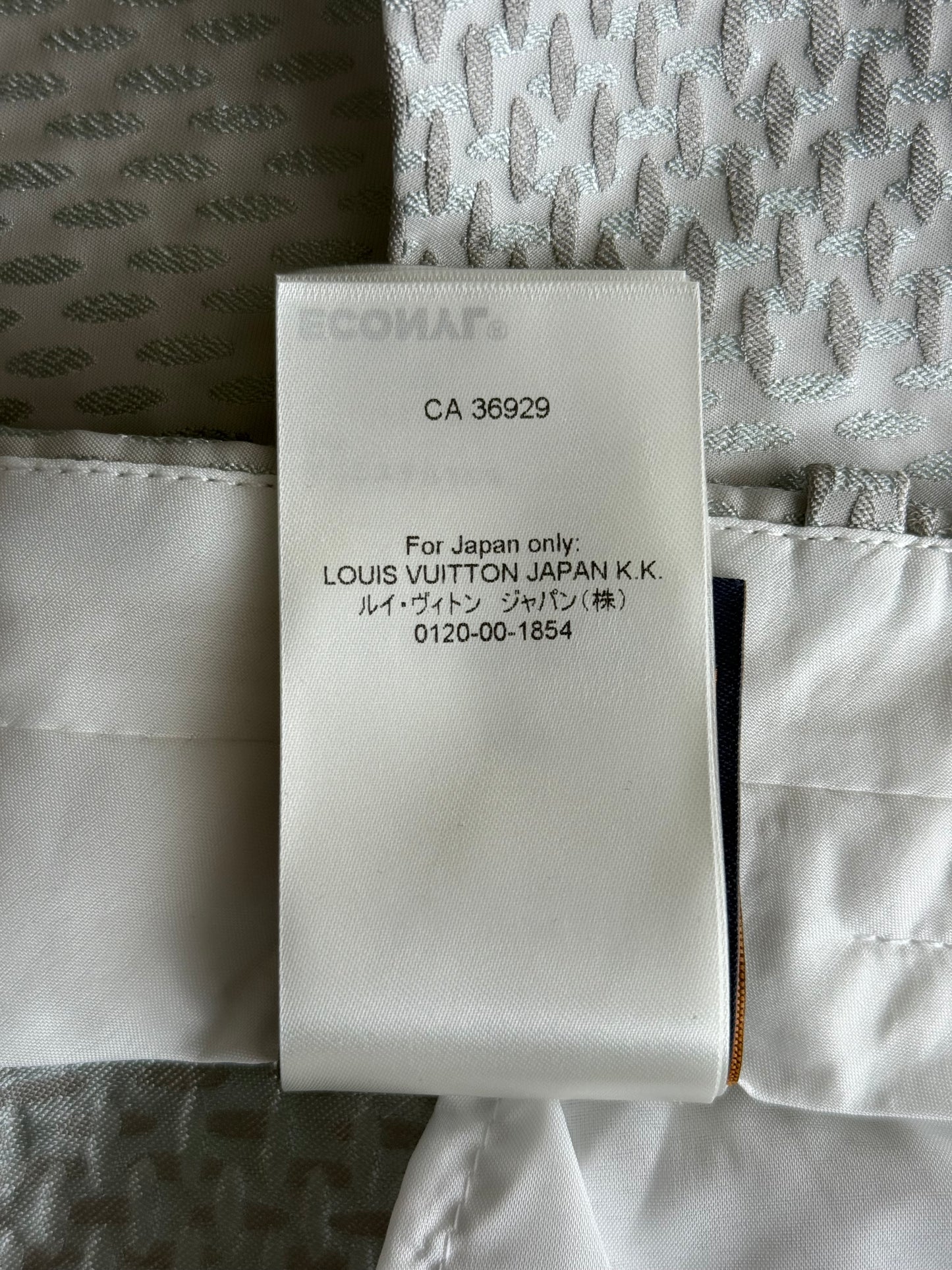 Louis Vuitton White & Grey Giant Damier Pants