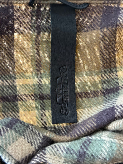 Chrome Hearts Brown Plaid Flannel Jacket