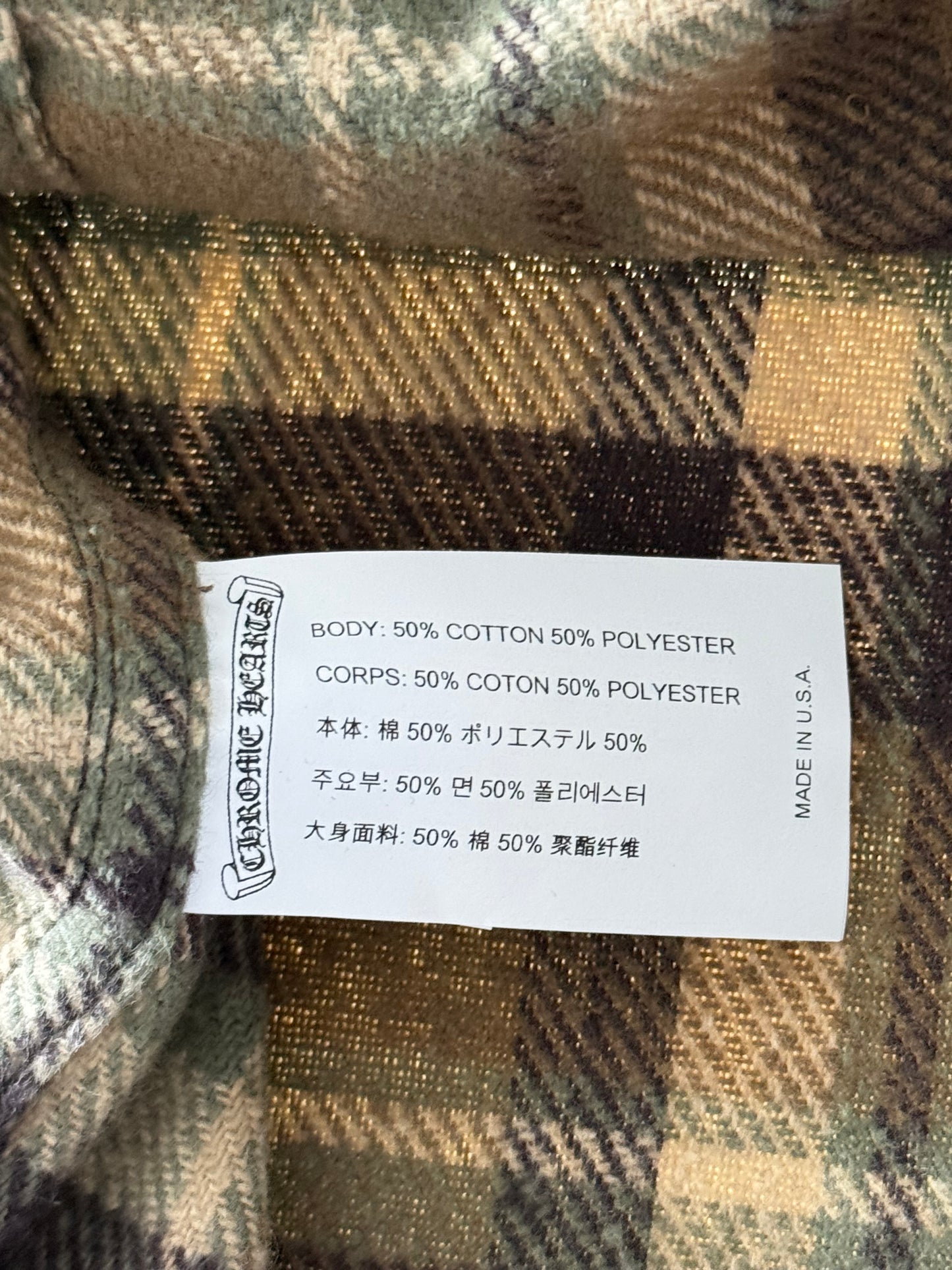 Chrome Hearts Brown Plaid Flannel Jacket