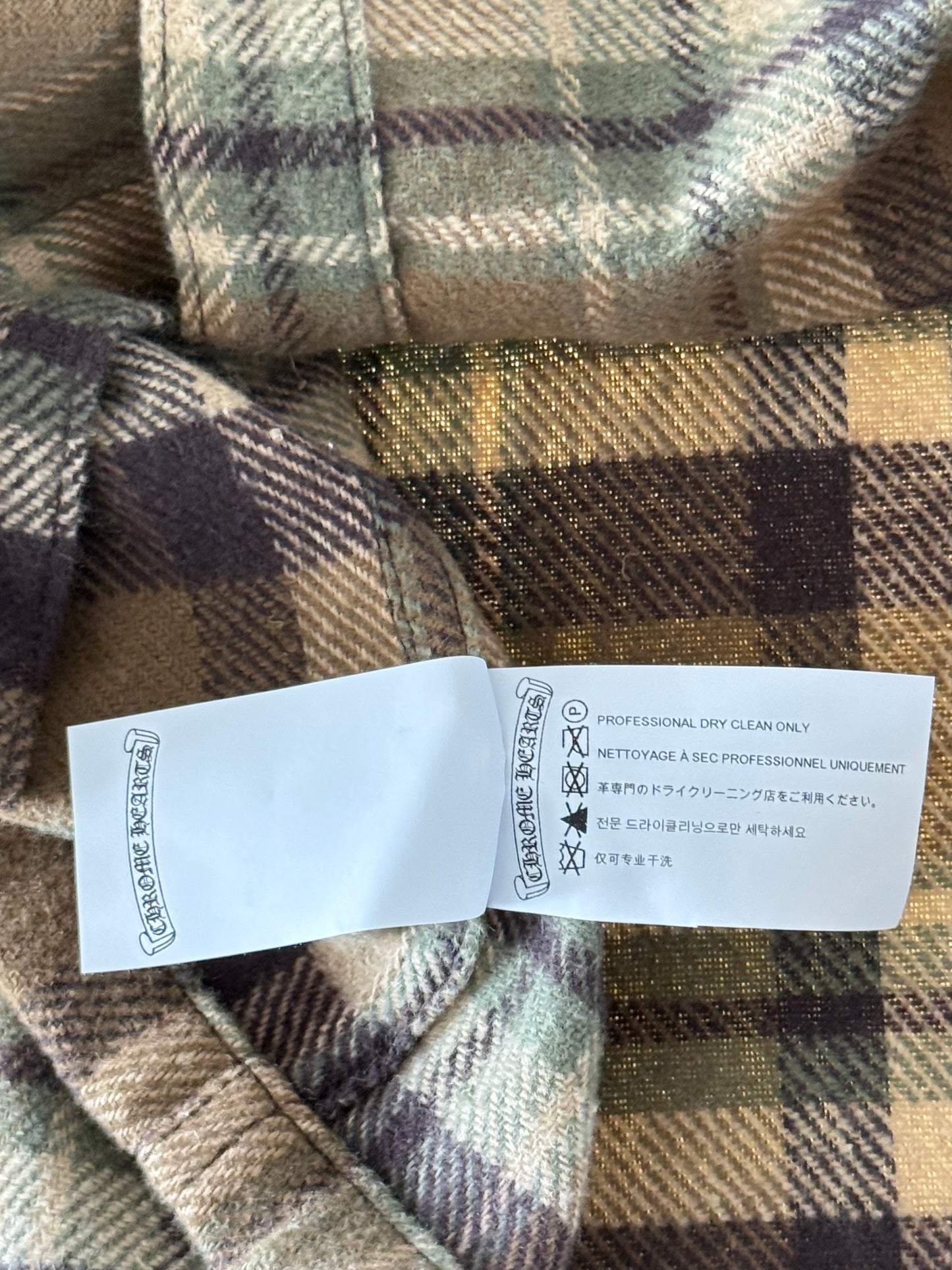 Chrome Hearts Brown Plaid Flannel Jacket