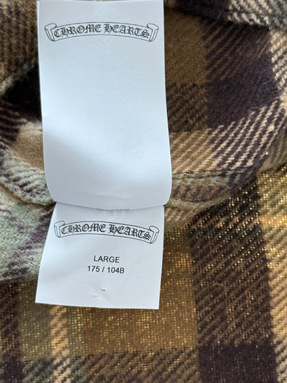 Chrome Hearts Brown Plaid Flannel Jacket