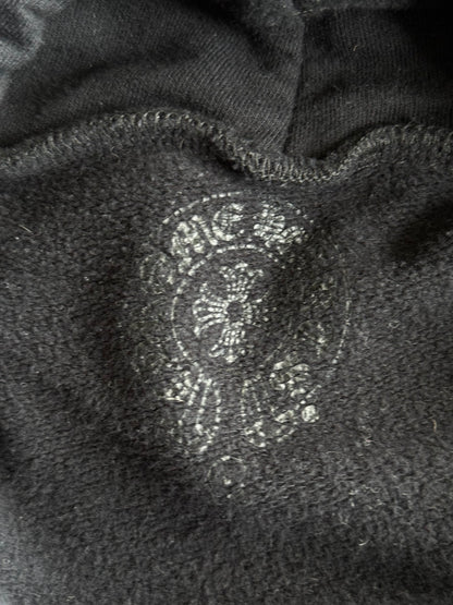 Chrome Hearts Black & White Horseshoe Chomper Logo Hoodie