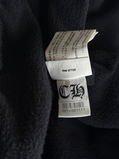 Chrome Hearts Black & White Horseshoe Chomper Logo Hoodie