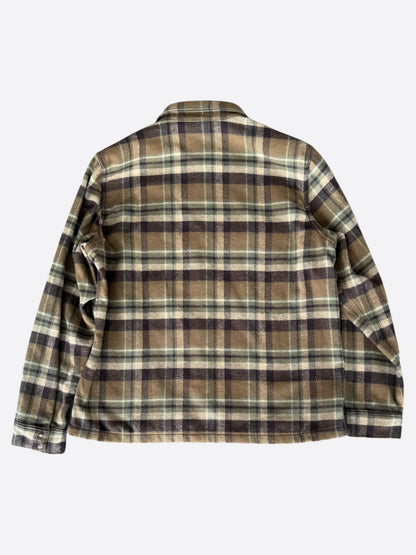 Chrome Hearts Brown Plaid Flannel Jacket