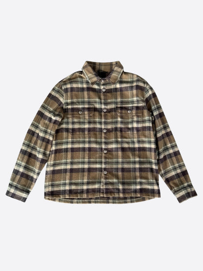 Chrome Hearts Brown Plaid Flannel Jacket