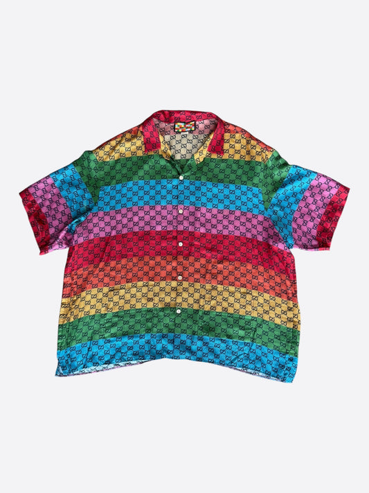 Gucci Multicolor GG Monogram Button Up Shirt
