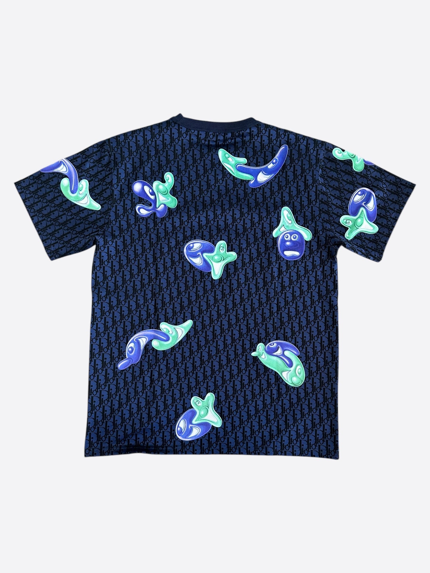 Dior Kenny Scharf Purple Oblique Faces T-Shirt