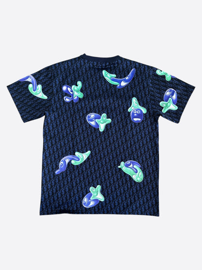 Dior Kenny Scharf Purple Oblique Faces T-Shirt