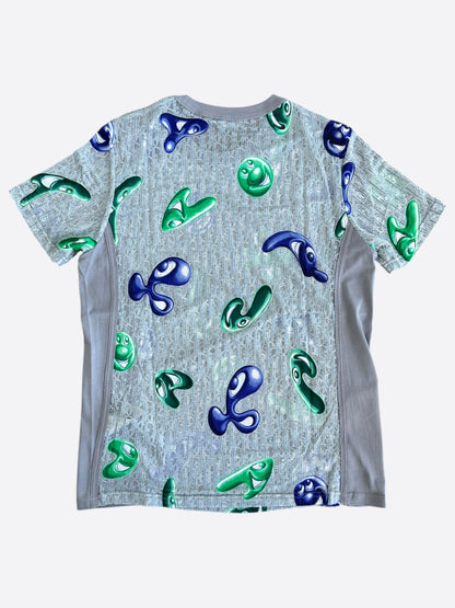 Dior Kenny Scharf Grey Oblique Faces Transparent T-Shirt