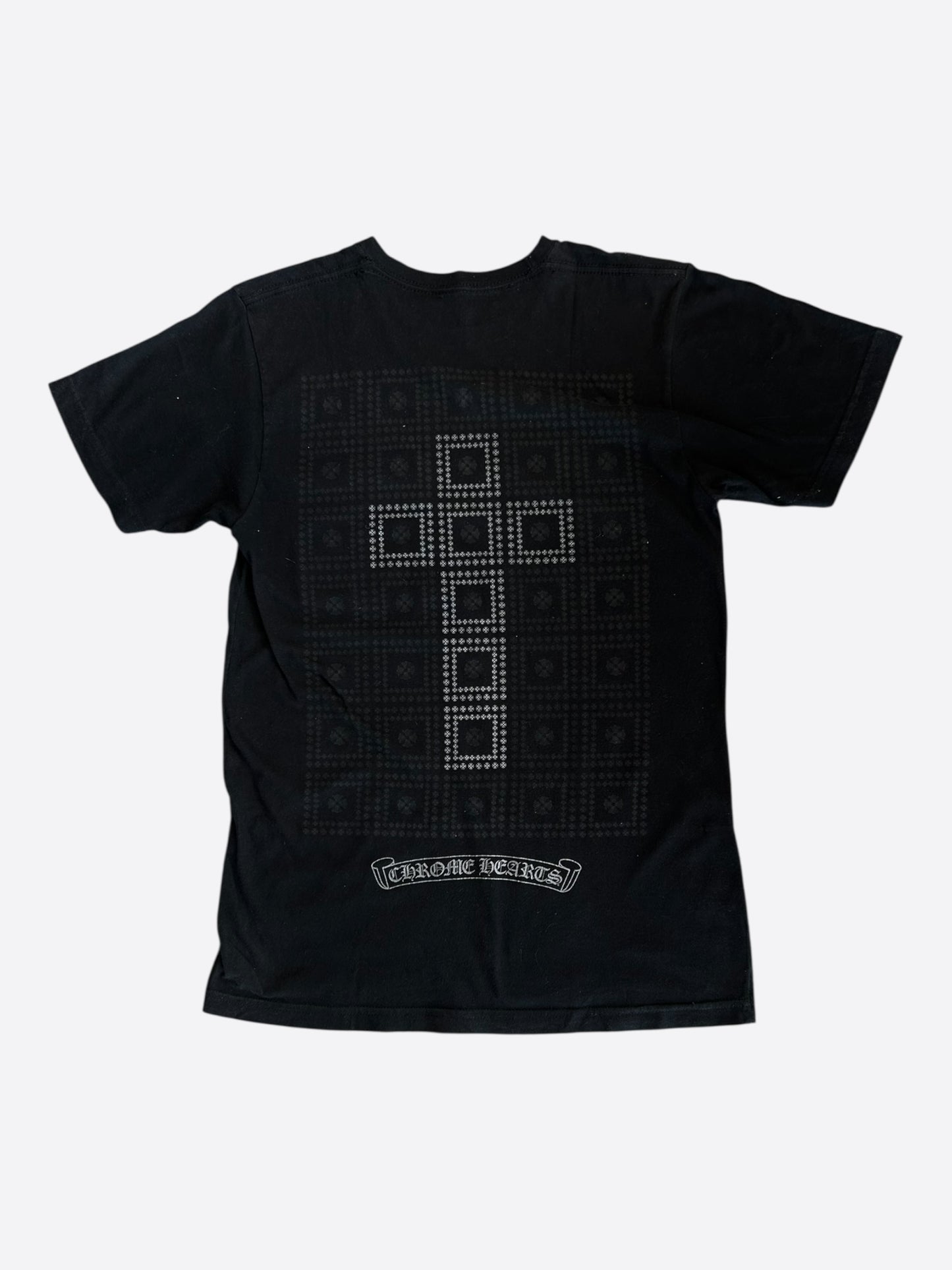 Chrome Hearts Black & White Square Cross T-Shirt