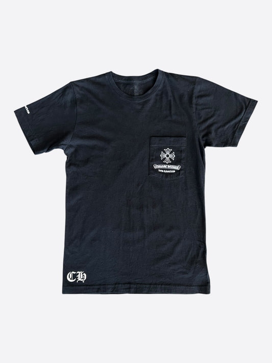 Chrome Hearts Black & White Los Angeles Exclusive Cross Logo T-Shirt