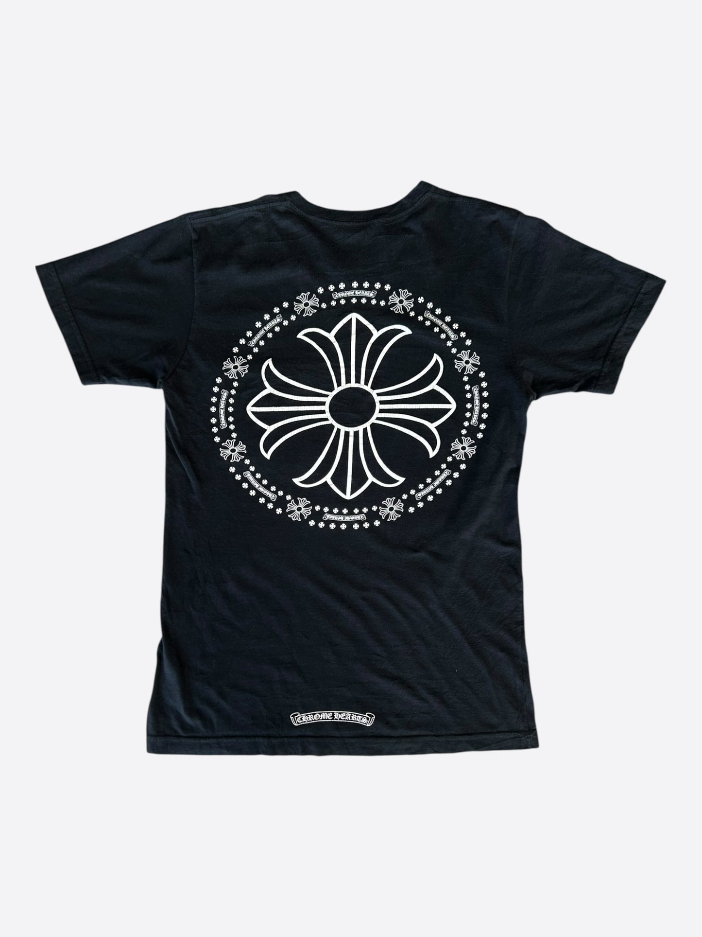 Chrome Hearts Black & White Cross Logo T-Shirt