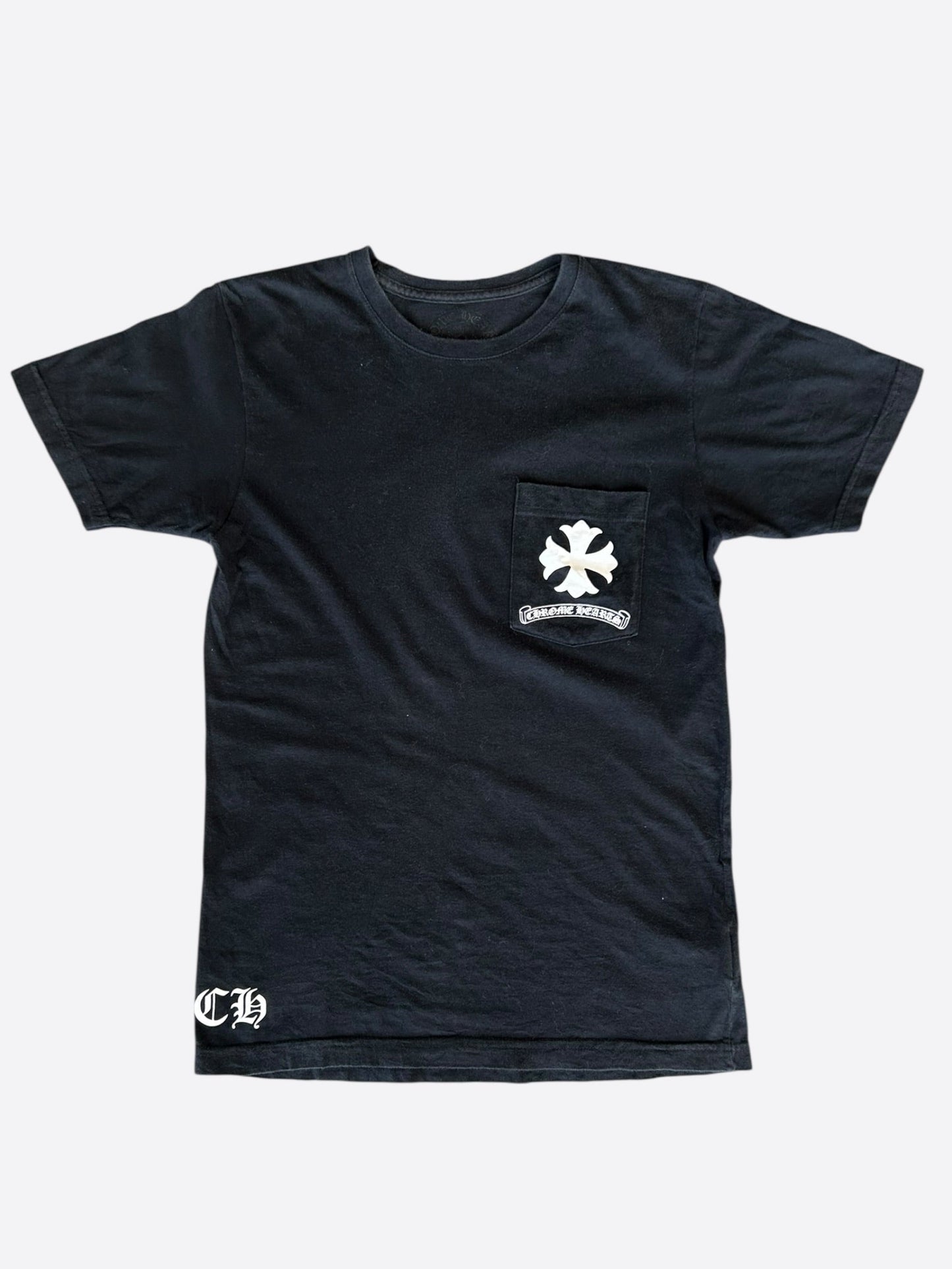 Chrome Hearts Black & White Spiral Logo T-Shirt