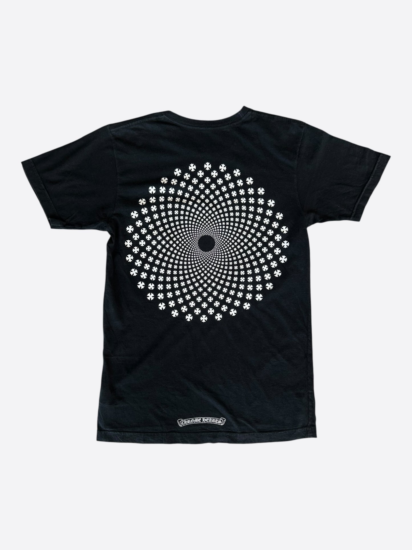 Chrome Hearts Black & White Spiral Logo T-Shirt