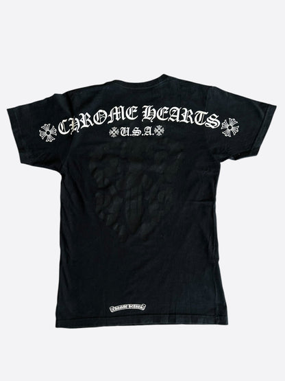 Chrome Hearts Black & White Dagger Logo T-Shirt