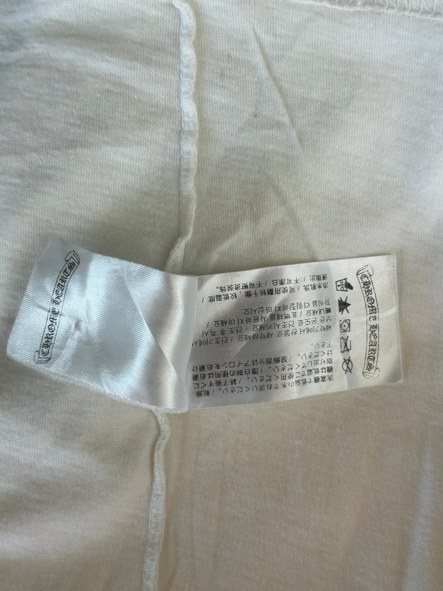 Chrome Hearts White & Black Neck Logo T-Shirt