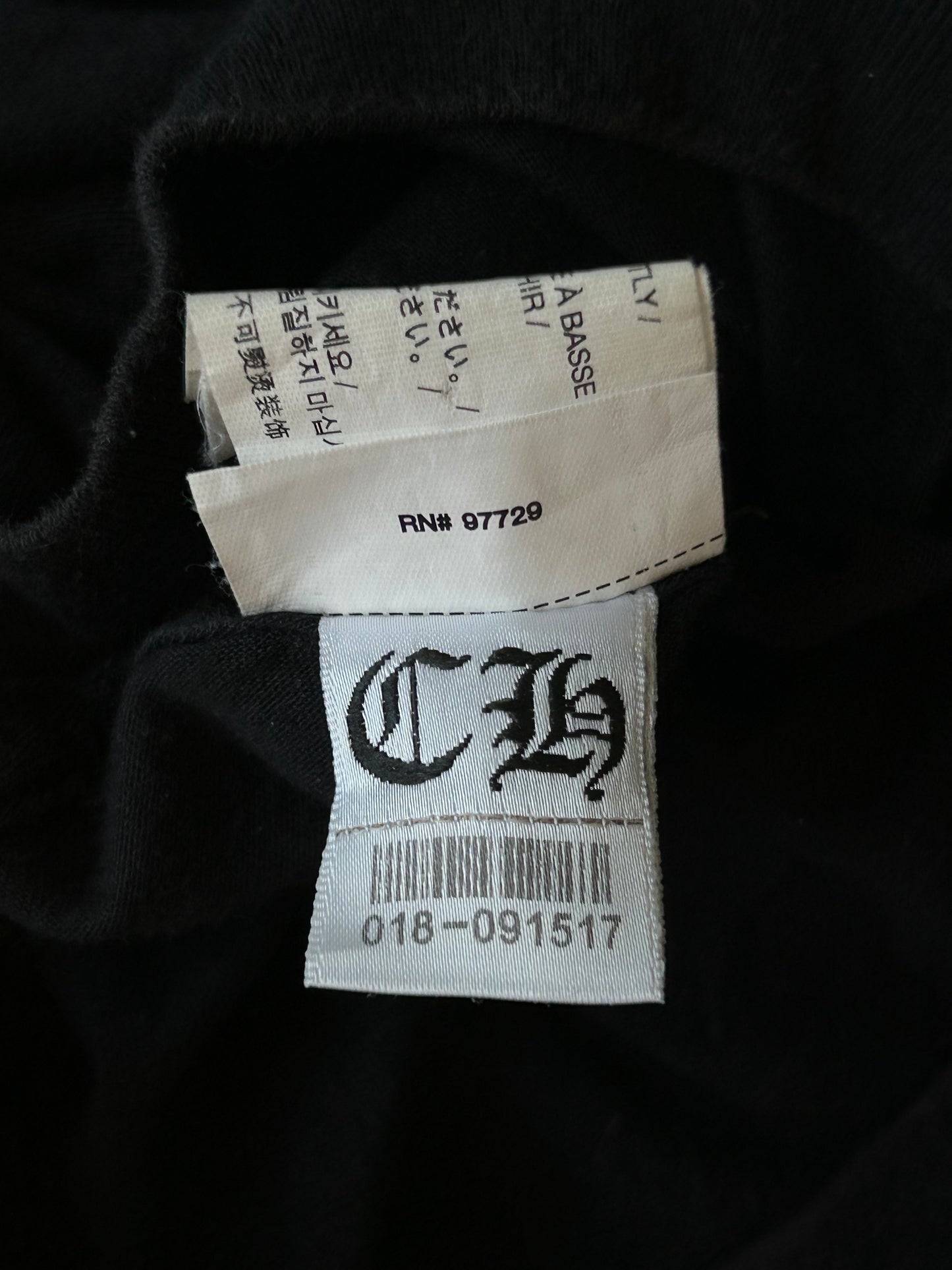Chrome Hearts Black & White Foti Skull Graphic T-Shirt