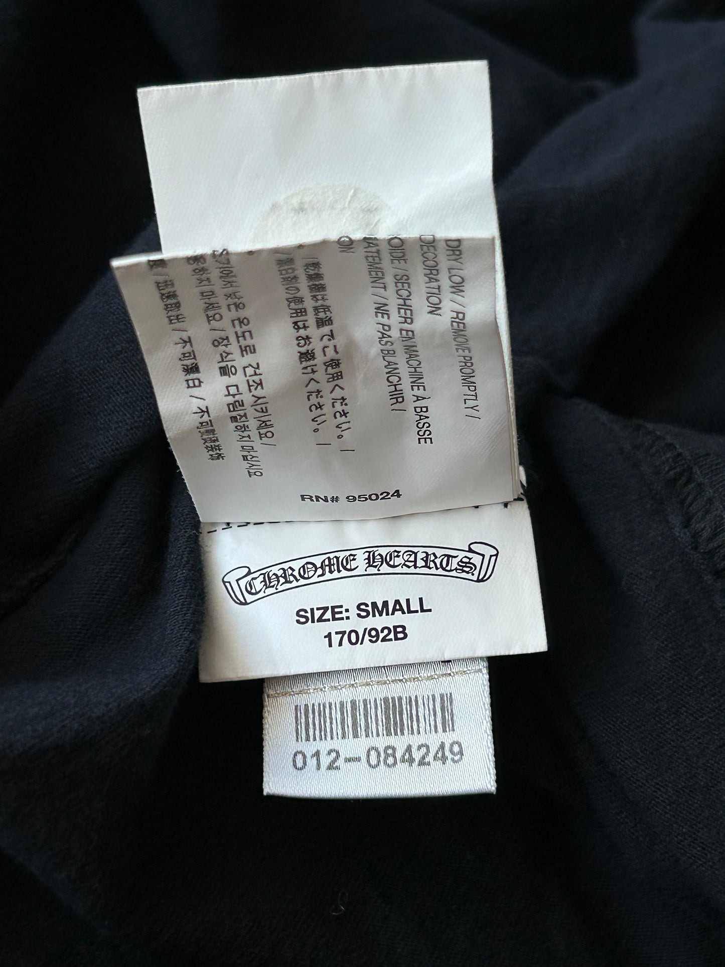 Chrome Hearts Black & White Los Angeles Exclusive Cross Logo T-Shirt