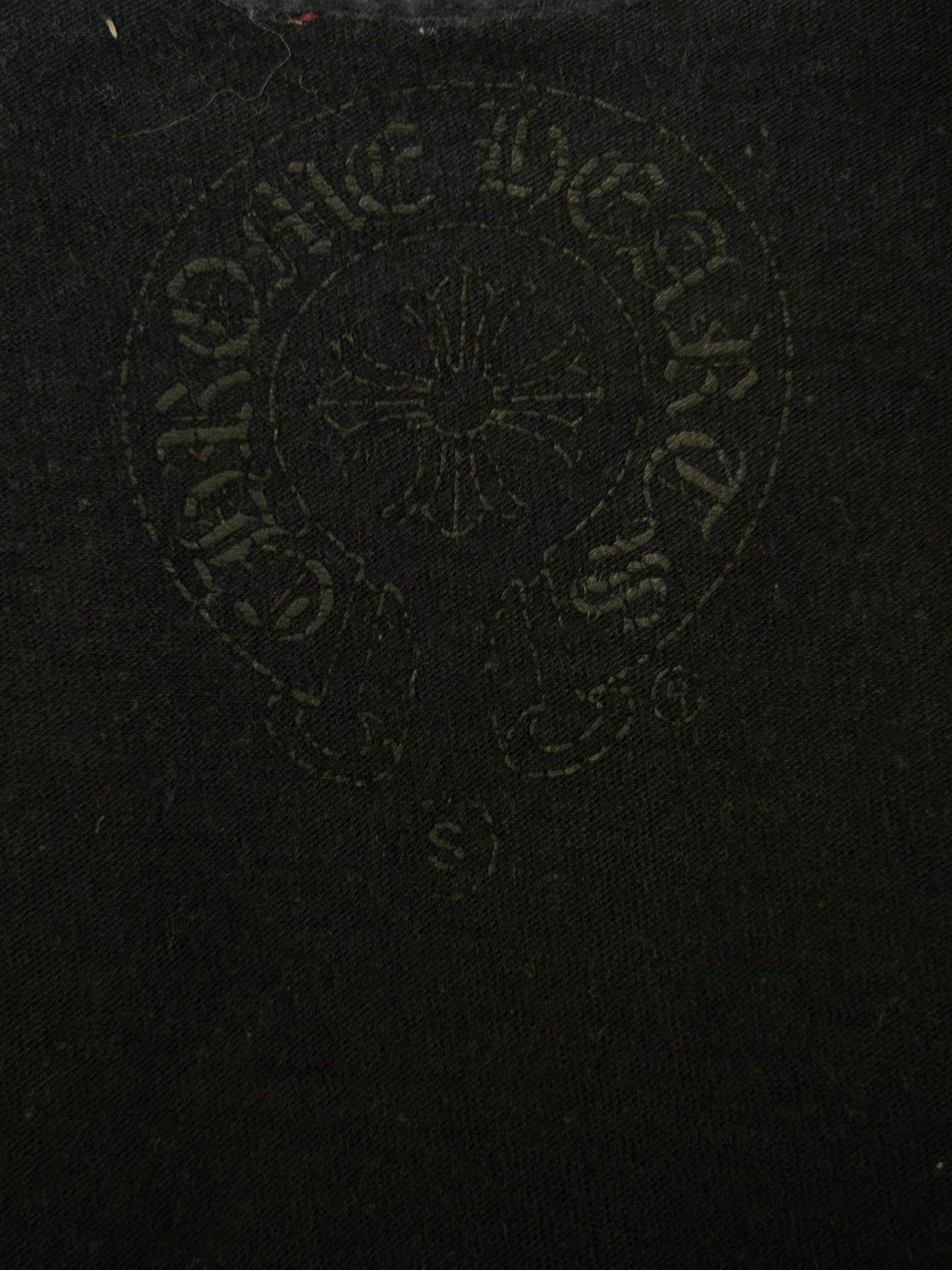 Chrome Hearts Black & White Fleur Scroll Logo T-Shirt