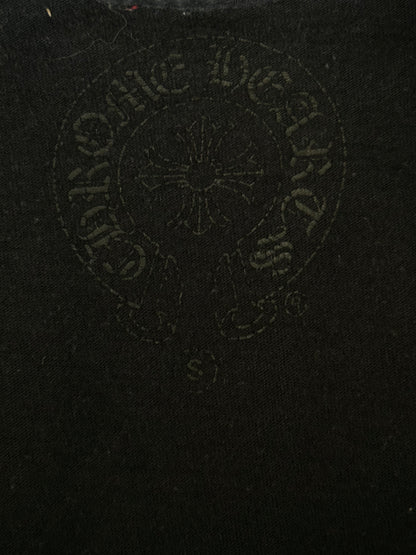 Chrome Hearts Black & White Fleur Scroll Logo T-Shirt