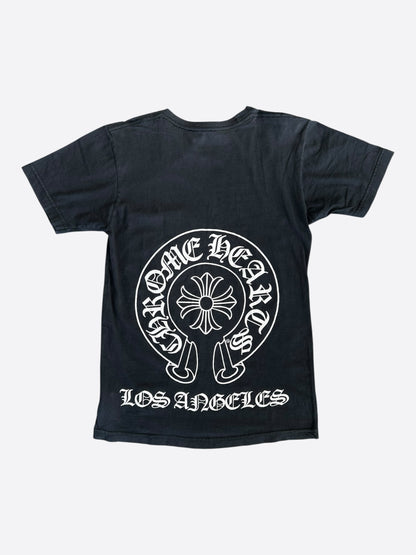 Chrome Hearts Black & White Los Angeles Horseshoe Logo T-Shirt