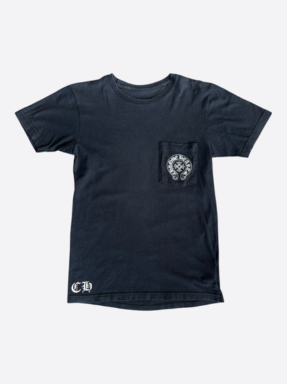 Chrome Hearts Black & White Los Angeles Horseshoe Logo T-Shirt