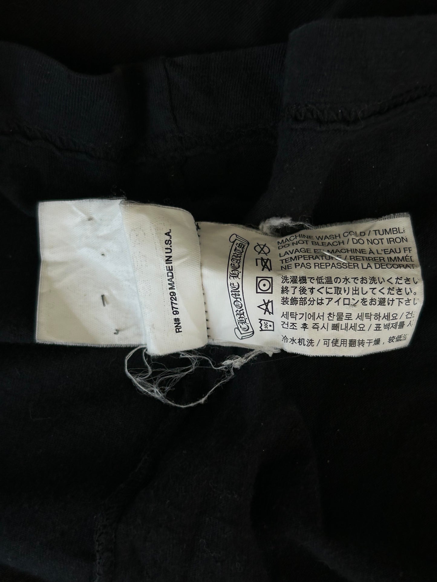 Chrome Hearts Black & White Cross Logo T-Shirt