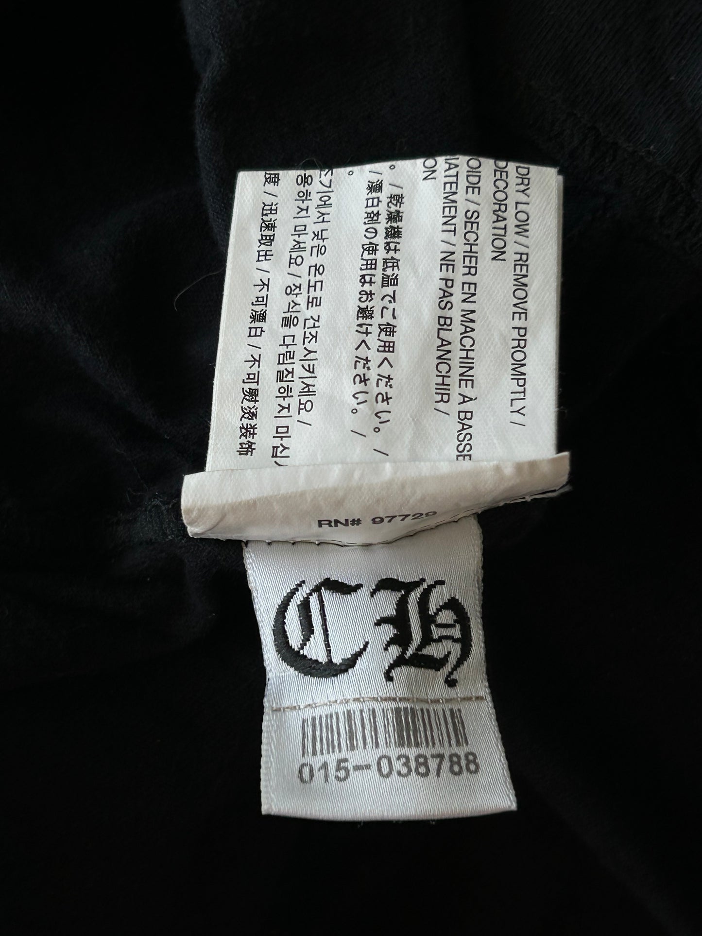 Chrome Hearts Black & White Dagger Logo T-Shirt