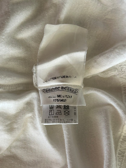 Chrome Hearts White & Black Flame Logo T-Shirt
