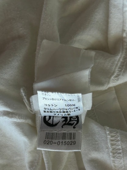 Chrome Hearts White & Black Flame Logo T-Shirt