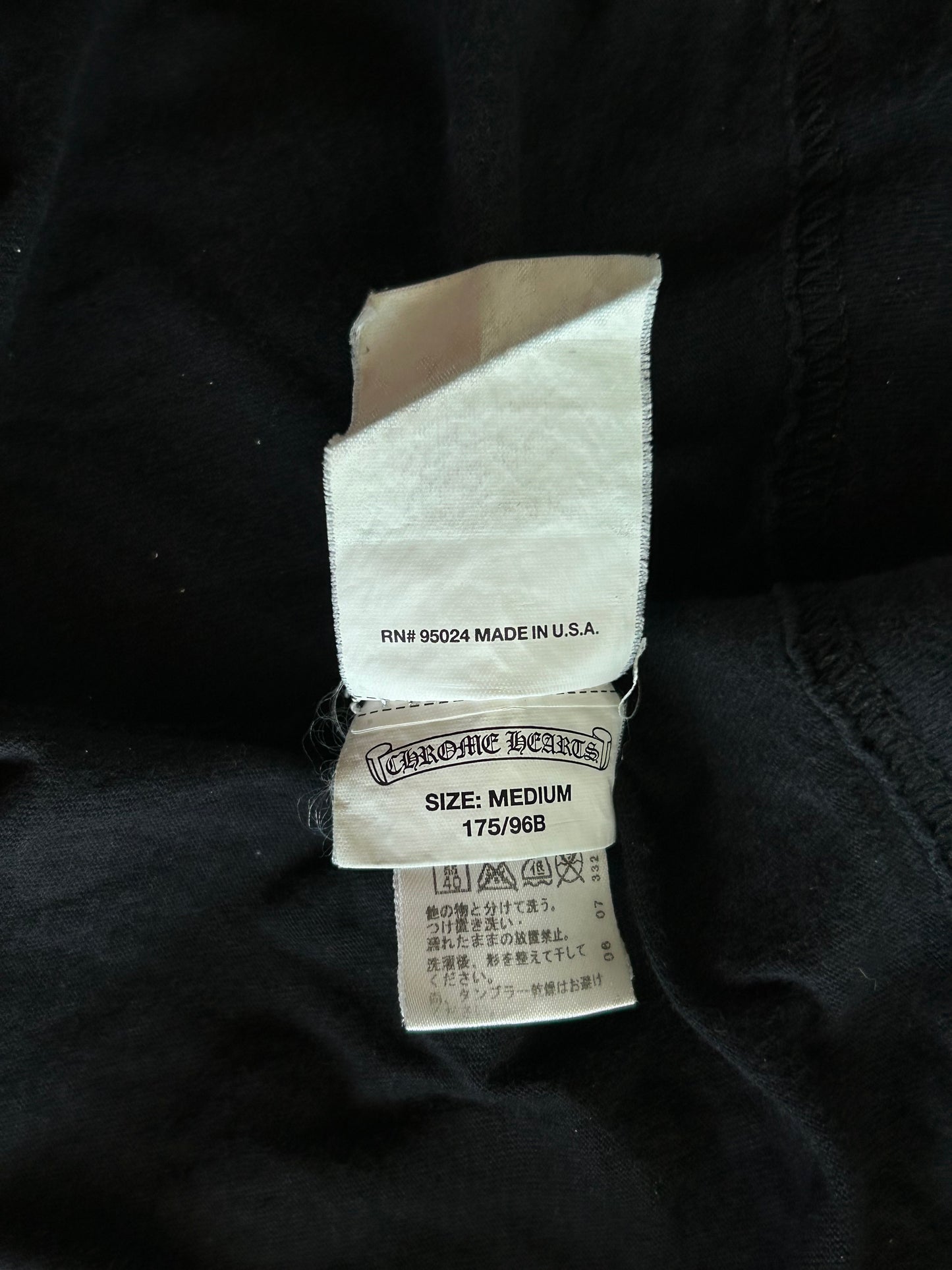 Chrome Hearts Black & White Jacquard Horseshoe Logo T-Shirt