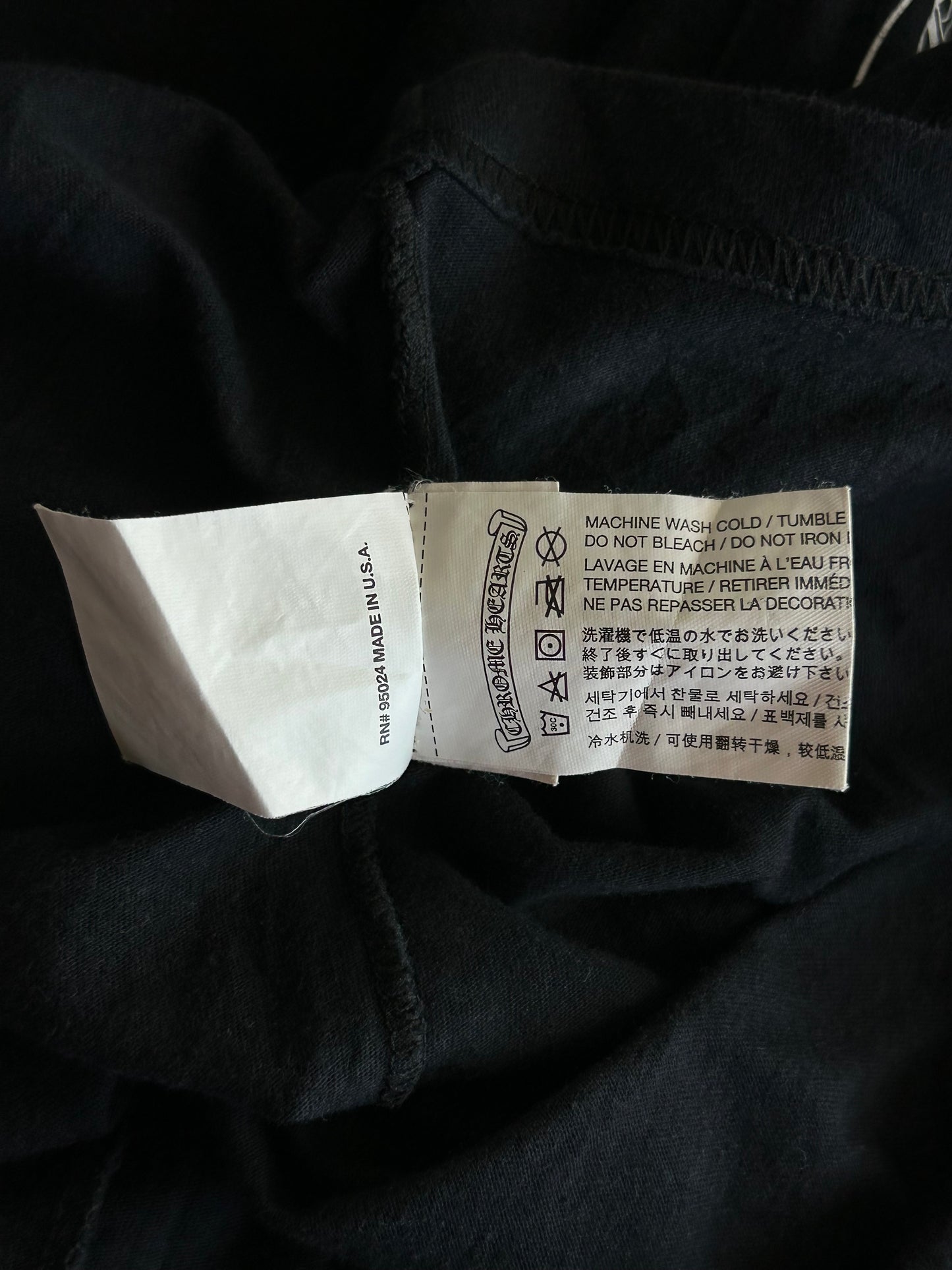 Chrome Hearts Black & White T-Bar Logo T-Shirt