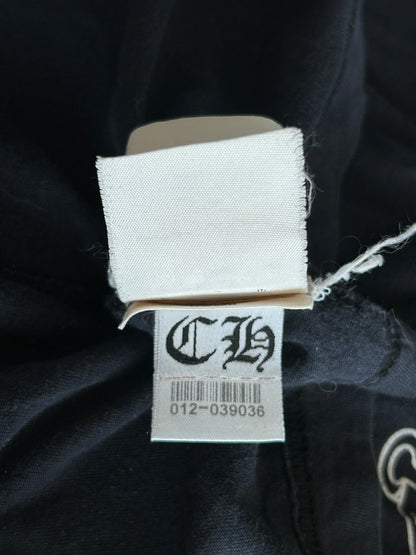 Chrome Hearts Black & White Malibu Cross Logo T-Shirt