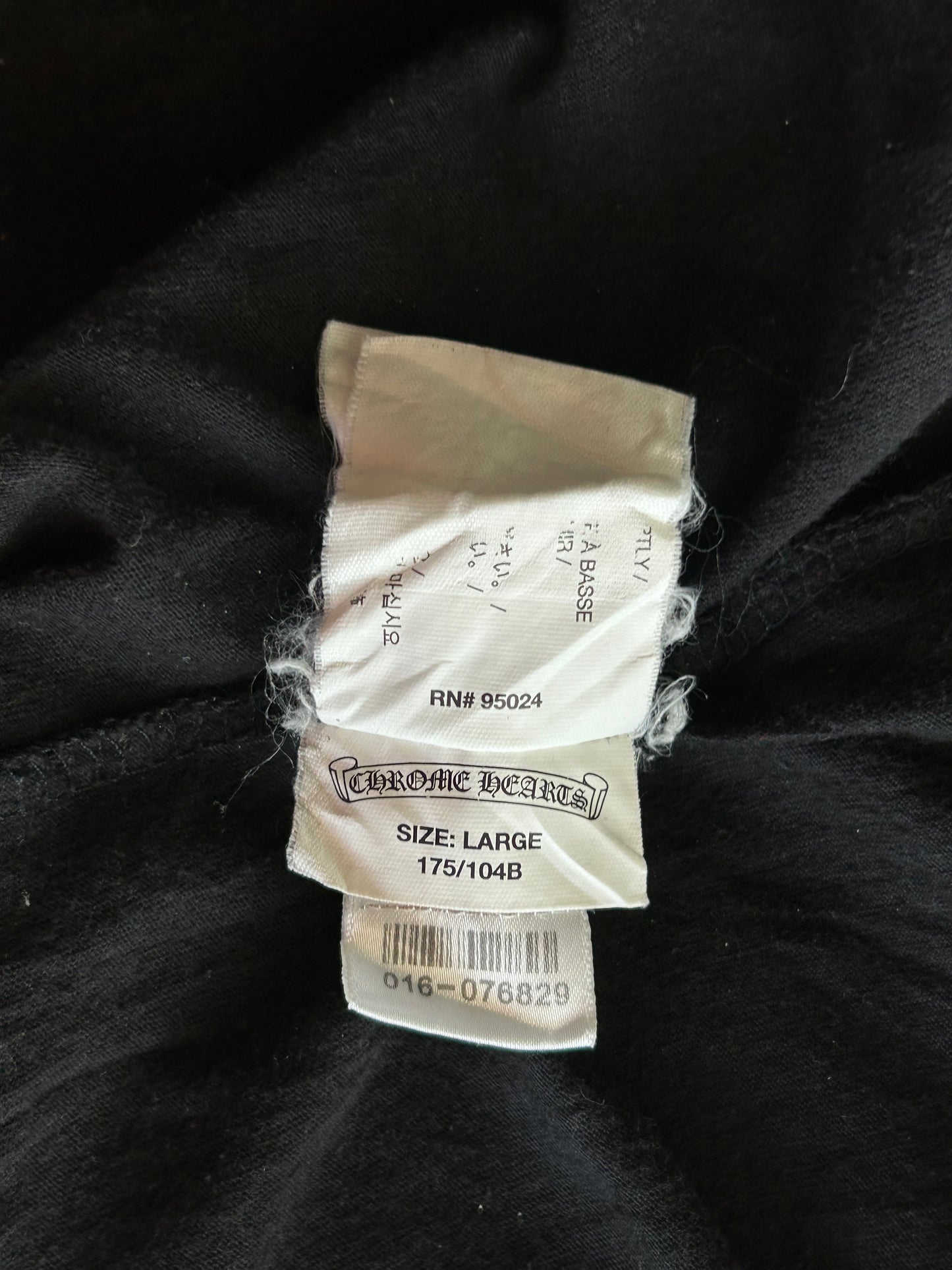 Chrome Hearts Black & White Cross Logo T-Shirt