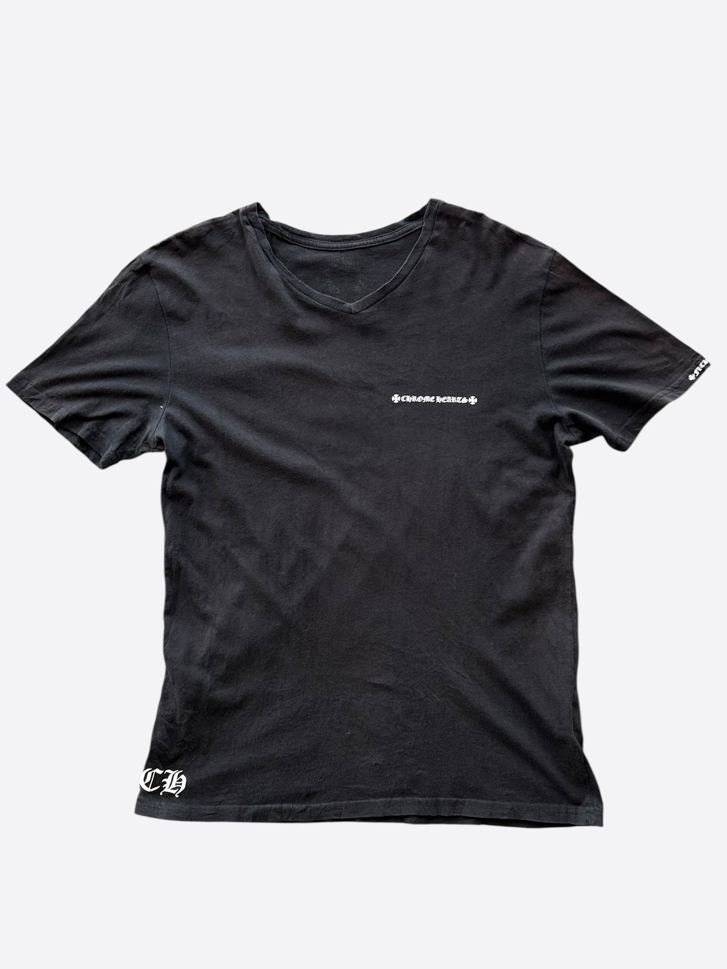 Chrome Hearts Black & White Cross Logo T-Shirt